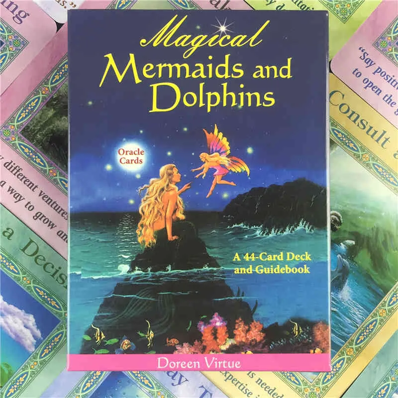 Magical Mermaids And Dolphin Oracles Versione inglese Tarocchi Carte da gioco Divinazione Destino Giochi da tavolo per l'intrattenimento