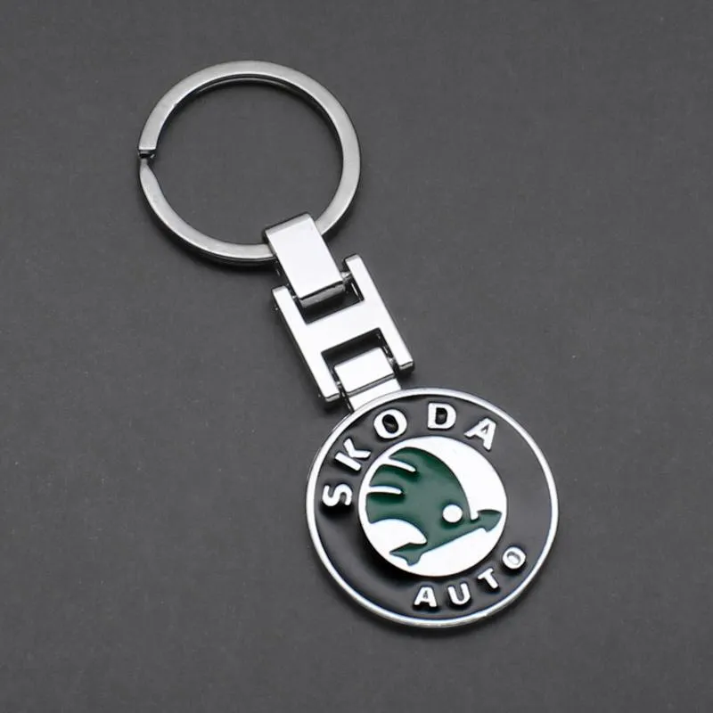 Schlüsselanhänger Auto Schlüsselring Keychain für Skoda Fabia Superb Kodiak  Karoq Kamiq Rapid Kodiaq 1 Octavia A5 Leaceback Auto Logo