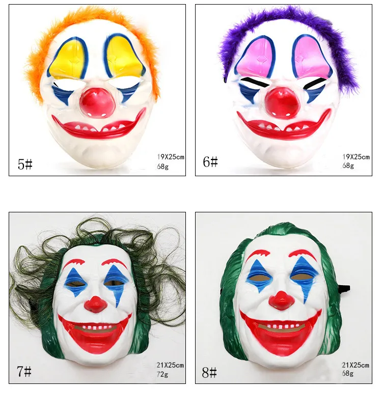 Scary Clown Masks Halloween Cosplay Horror Ghost Masquerade Costume Mask 13 Styles HH21-550