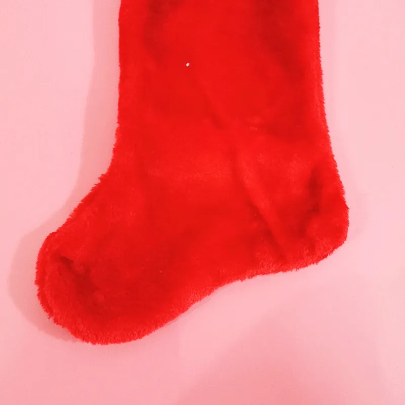 Red Christmas Stockings Xmas Tree Pendant Hanging Decoration Socks Candy Gift Bag Short Velvet Santa Classic Felt Stocking DHL SHip HH21-546