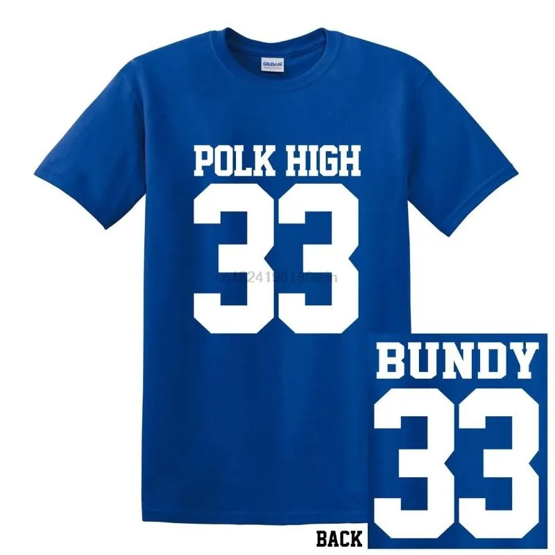 T-shirts van heren Al Bundy gehuwd met kinderen Polk High 33 Jersey T-shirt T-shirt