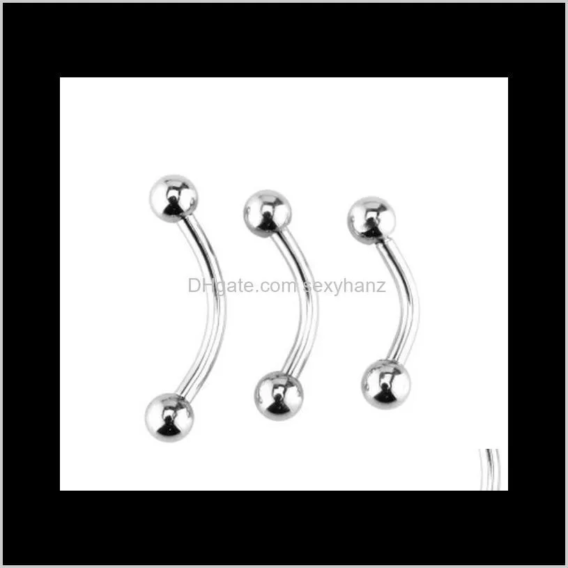 modrsa 2pcs/lot stainless steel eyebrow ring barbell tragus ear piercings nose ring lip eyebrow piercings ring body jewelry q sqcsru