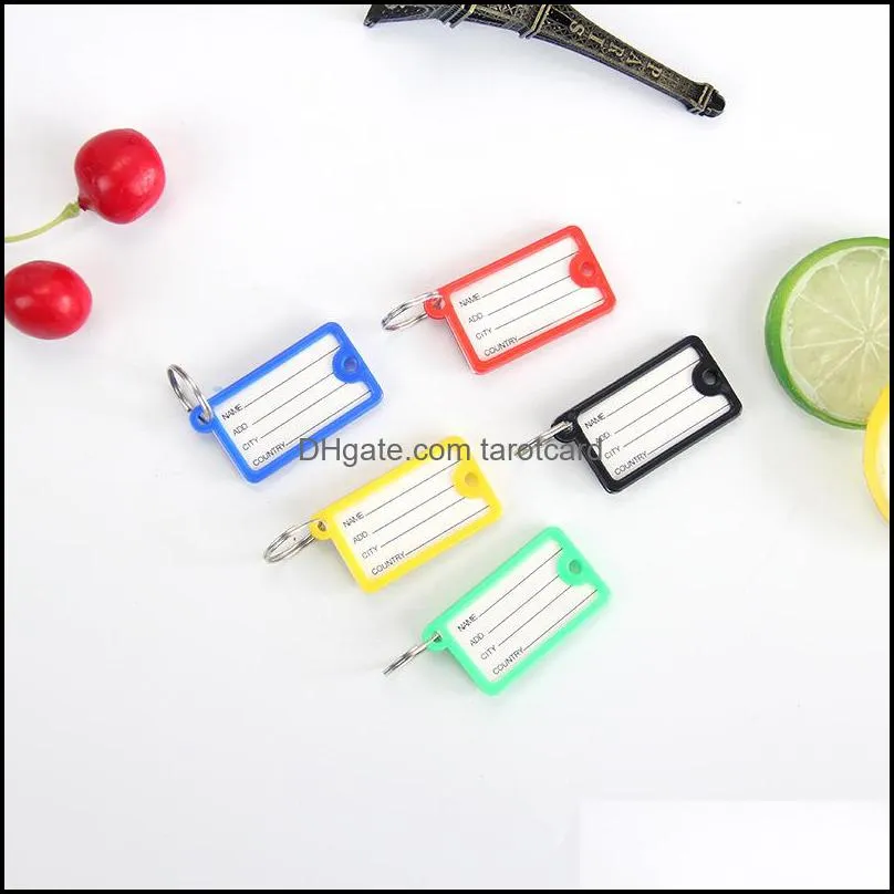 Colorful Luggage Tags Holder Labels Strap Name Address ID Suitcase Plastic Portable Baggage Travel label Set