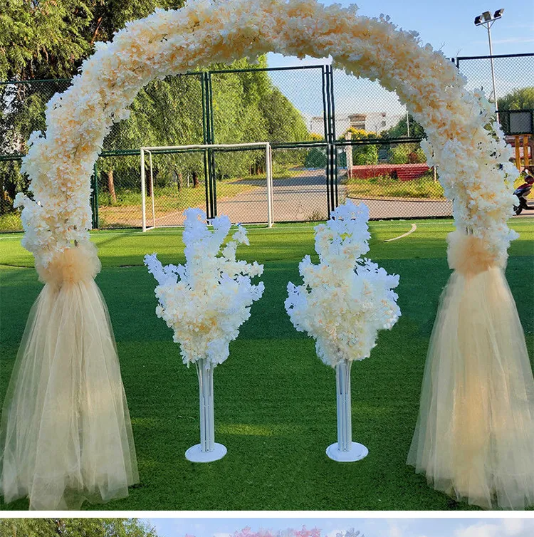 2,5 m di metallo matrimonio ferro arco decorazione fiore di ciliegio  artificiale fai da te arco di nozze sfondo decorazione del partito guida  stradale
