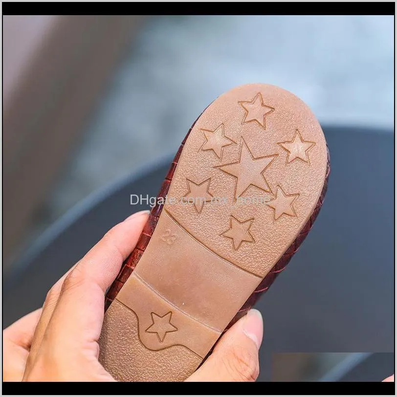 children flat shoes kids shoes for baby girl toddler girls single shoes with bow-knot princess size 21-30