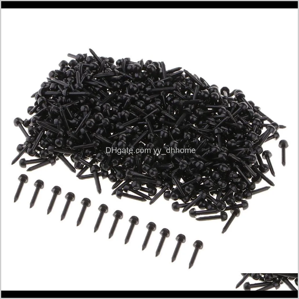 1 package black color press inserts type dolls eyes nose supply plastic doll making tool safety accessory