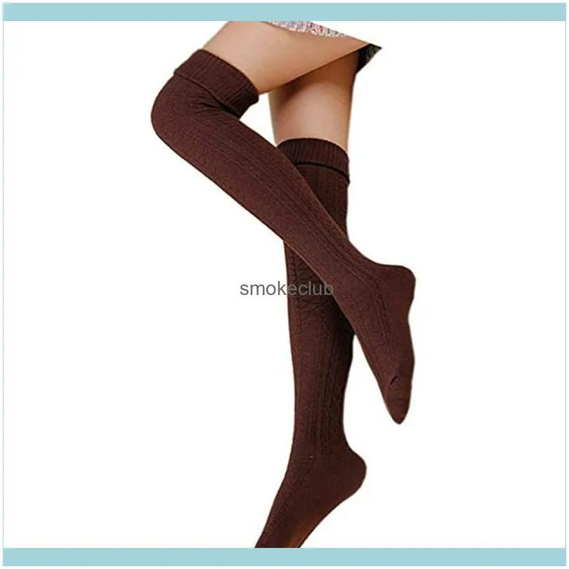 Sports Socks 2# Adult Women Knitting Solid Color Knee-high Cotton Fashion Long Stockings For Girls Ladies