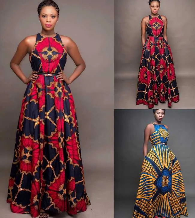 Produit Impression numérique Robe sans manches à col rond pour femmes Style africain Discothèque Grande balançoire Robes décontractées d'été