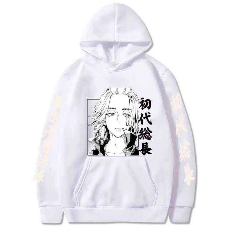 Hot Fashion Streetwear Tokyo Revengers Hoodies Anime Manjiro Sano Graphic Men Hoodie Tokyo Revengers Sportswear Cosplay Одежда Y211122