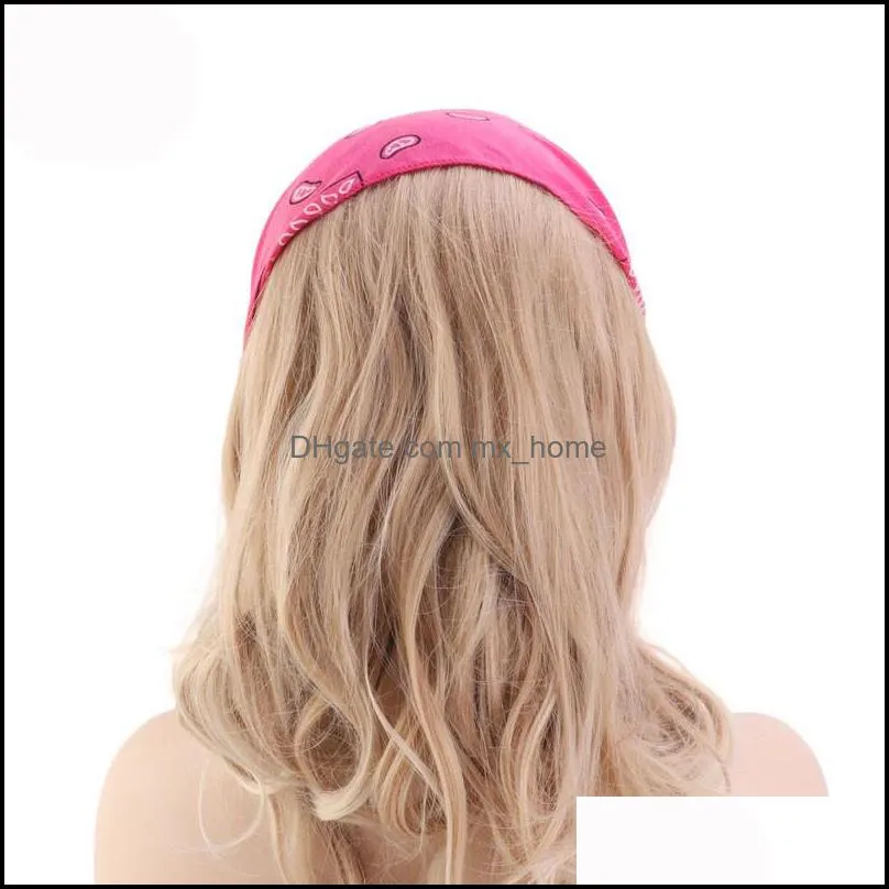 Women Cashew print Headbands Sports yoga Headwraps Turban hat Fashion girls Hair Accessories Running Headband Elastic HairBand Z1409