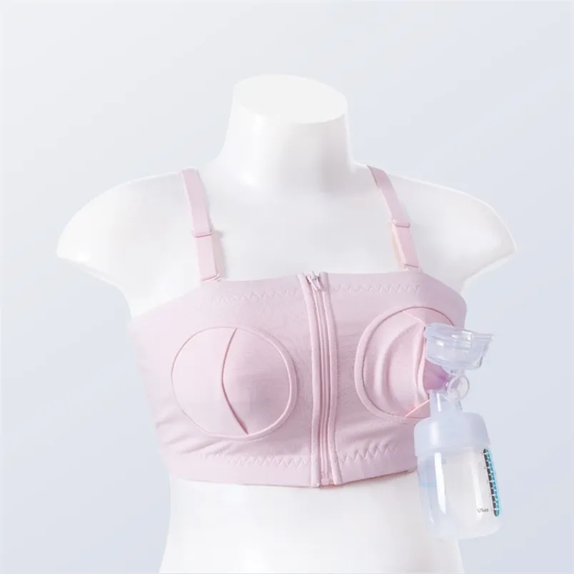 Maternity bh Special Nursing Hand Free Graviditetskläder Underkläder Amning Tillbehör Pumpning 210918