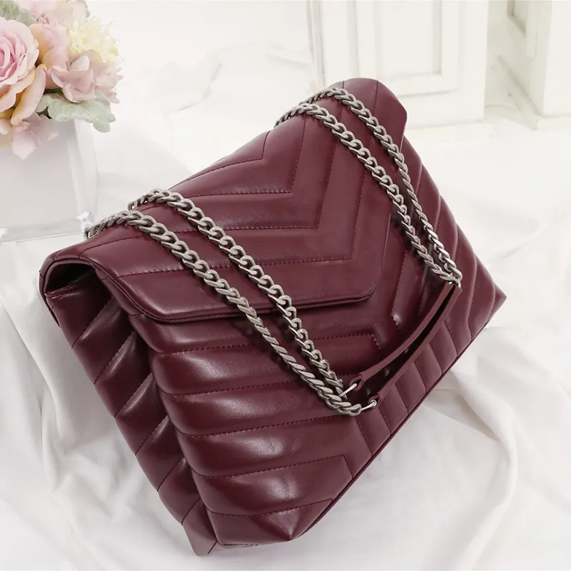 Designer luxury handbags purses square shoulder bags real leather women