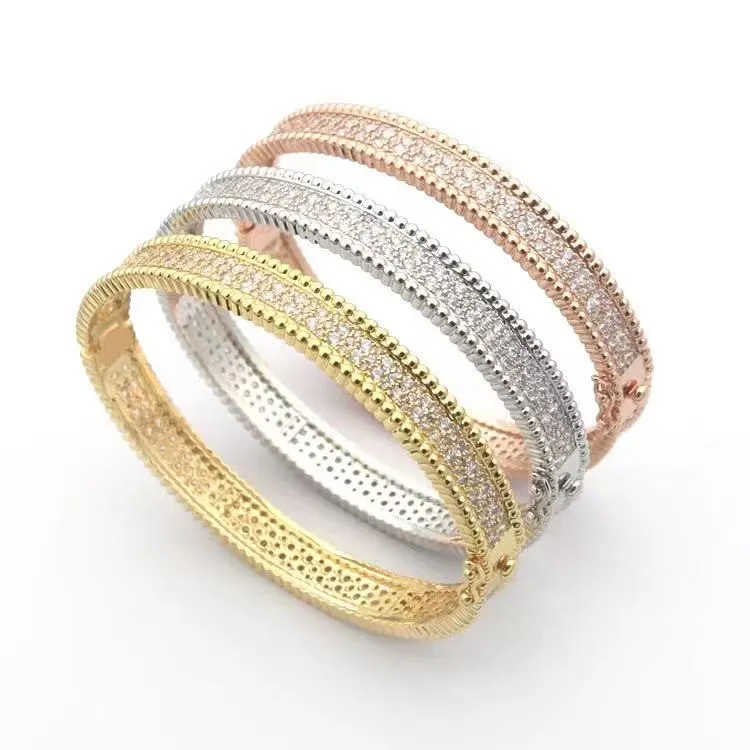 Braccialetto di diamanti bianchi carino coppia braccialetto di fascino regalo di nozze gioielli polsino personalizzato feng shui banda di amicizia braccialetti di lusso di design braccialetti di moda di fascia alta