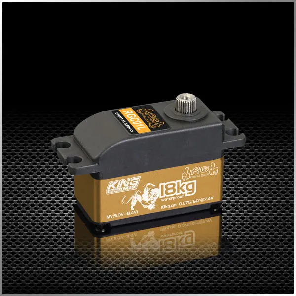 Kingmax Servo RGC01L 58G 18KG.CM DC5.0 ~ 8.4V Digital Metal Gears Sertos de profil bas haute performance pour 1/8 1/10 RC Racing voiture