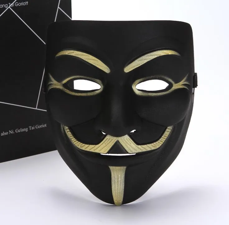 Party Cosplay Halloween Masks Party-Masks for Vendetta Mask Anonymous Guy Fawkes Fancy Adult Costume Accessory SN4229