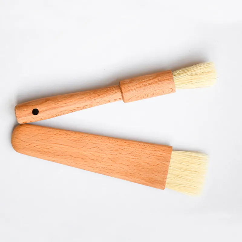Wooden Kitchen Oil Brushes Basting Brush Wood Handle BBQ Grill Pastry Brush Baking Cooking Tool Butter Honey Sauce Brush Bakeware DH8667