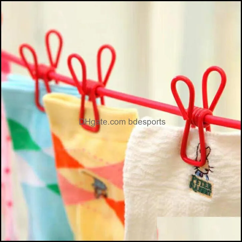 185CM Durable Outdoor Wild Travel Portable Windproof Elastic Clothesline 12PC Clips Hanger Drying rack clothes hanging Rope line