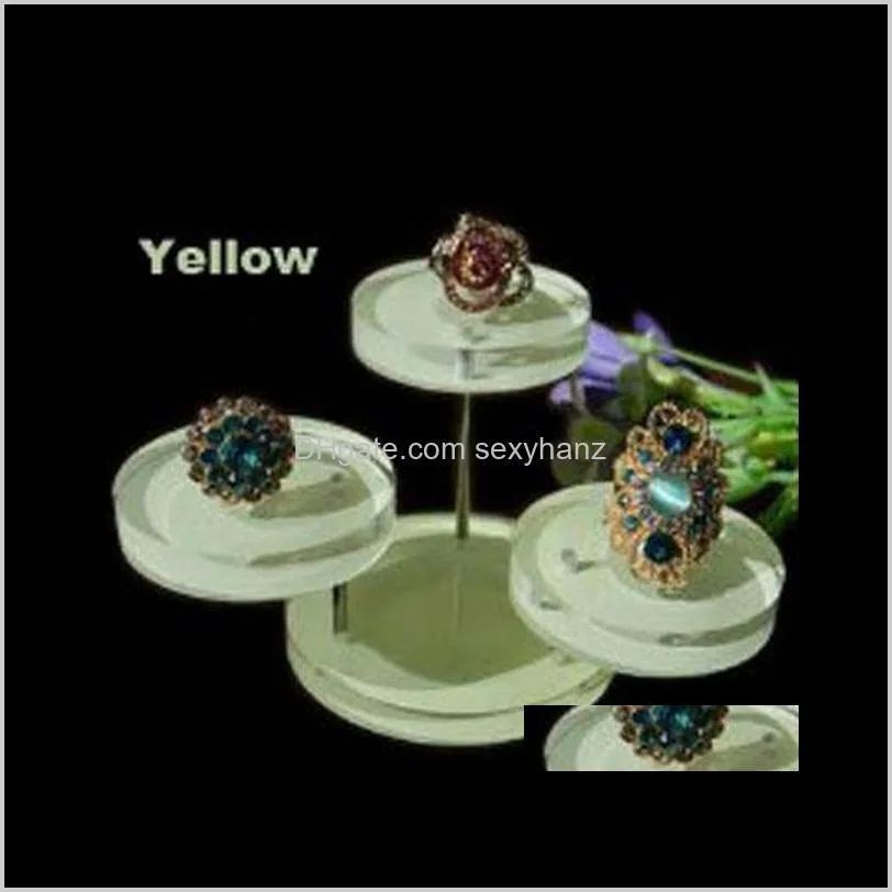 multicolor high quality transparent acrylic ring display stand earrings bracelet holder multifunctional three layer perfume stand