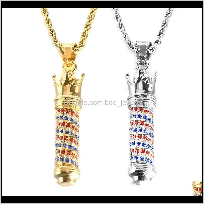 Colliers Pendentifs Bijoux Boutique De Mode 3D Pôle Chaîne Pendentif Hip Hop Coiffeur Coiffeur Gothique Collier Bijoux Drop Delivery 2021 Chv7A