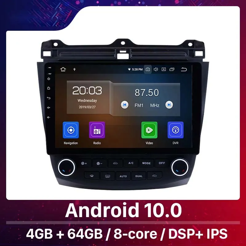 10,1 "Android Auto DVD Radio GPS Navigation Player Für 2003-2007 Honda Accord 7 8-Core Unterstützung Lenkrad control