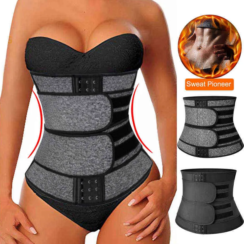 Faja shapewear neoprene sauna cintura treinador espartilho cinto de suor para mulheres perda de peso compressão aparador exercício fitness x0713