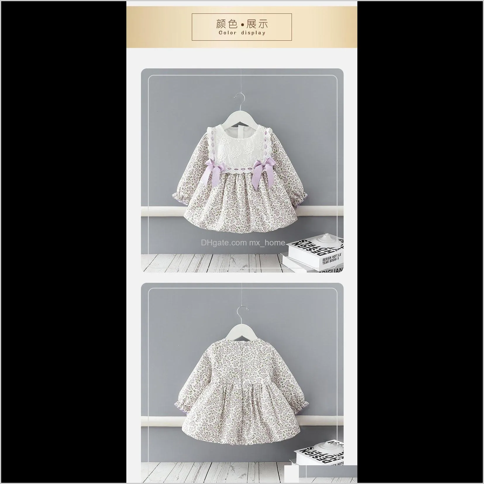 2021 new born one year of up birthday the child girls clothes baby floral spring princess ed for party uqyv