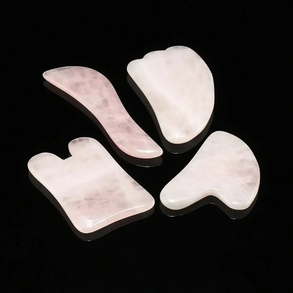 4-piece natural jade scraping facial massager