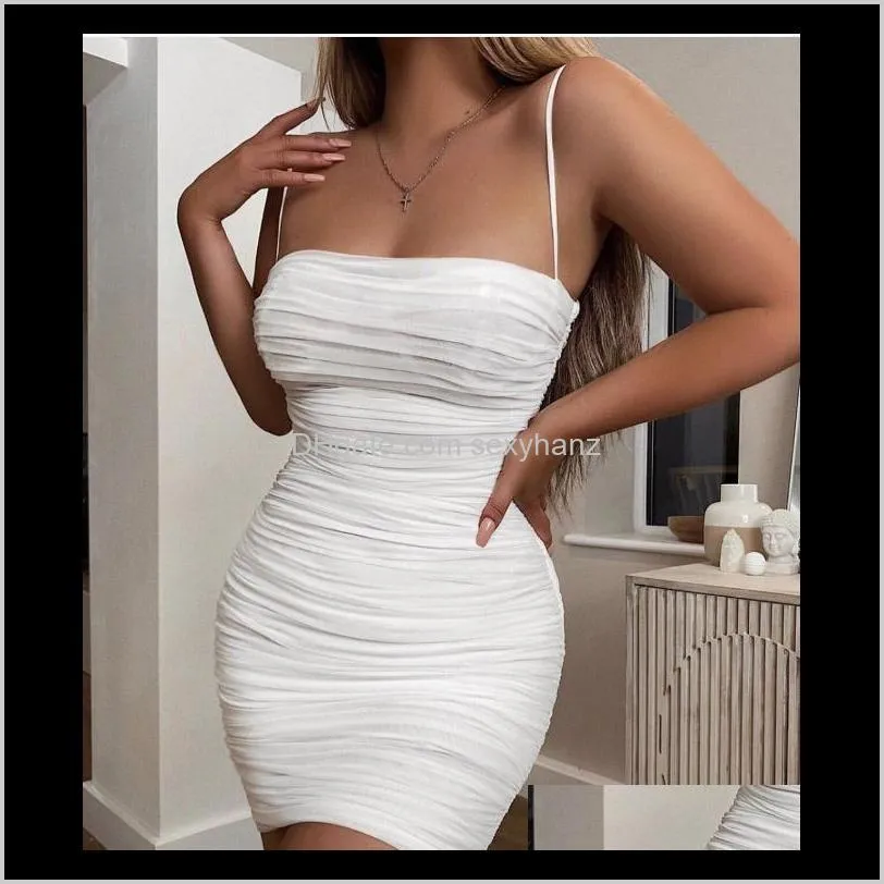 summer dress 2020 women straps bodycon ruched sexy dress woman party night club summer clothes for women