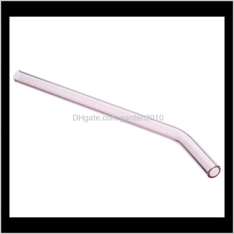 18cm*8mm reusable glass drinking straws eco-friendly dinking straws bent straight milk cocktail straw