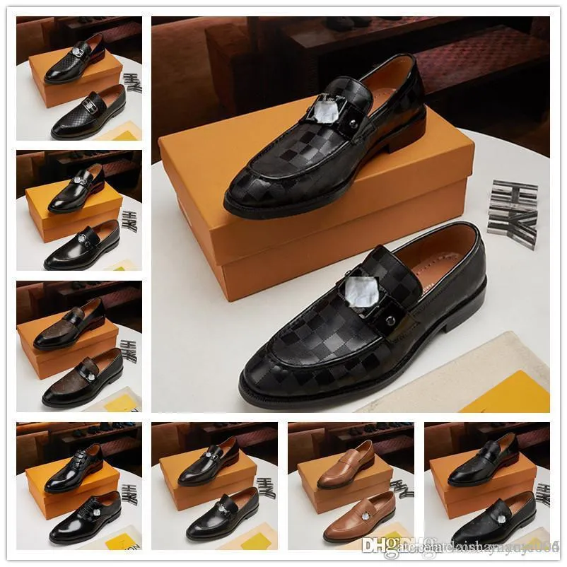 A5 10 MODEL L LEATHER MEN SKO SAMMANDLA Lyxvarumärken 2021 Italienska Herr Loafers Moccasins andningsbara slip på båtskor Storlek 38-45