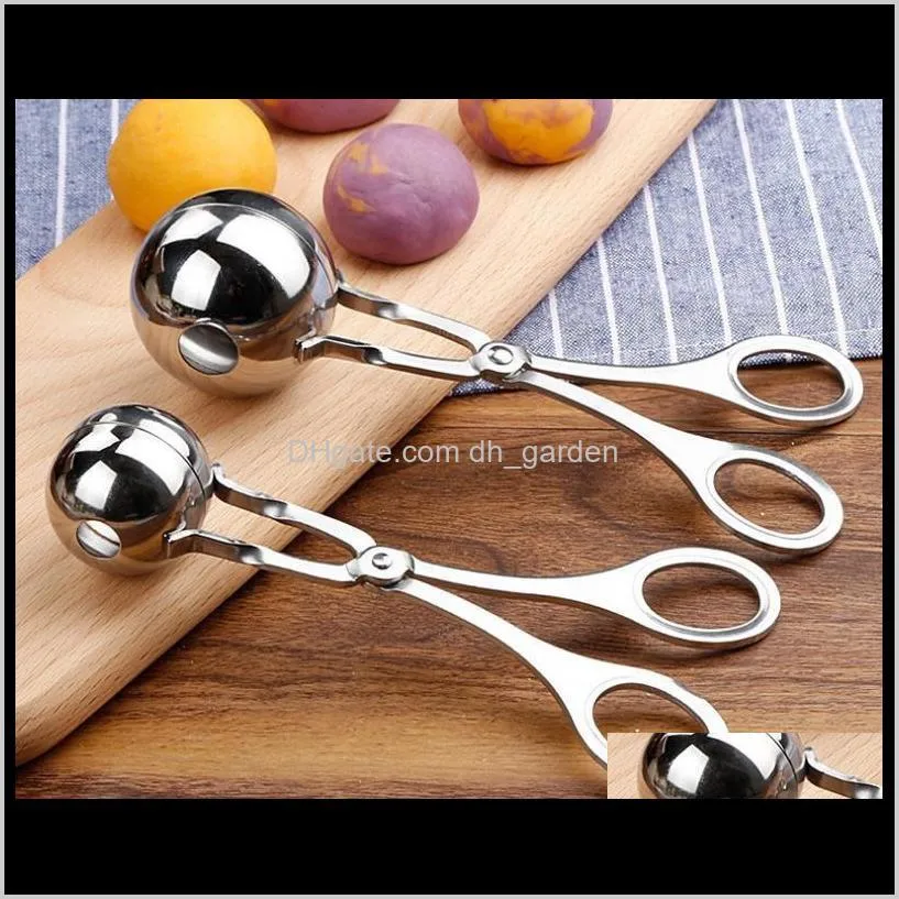 stainless steel meat ball maker stainless kitchen meatball spoon fried shrimp potato meatballs production mold kitchen meat tools