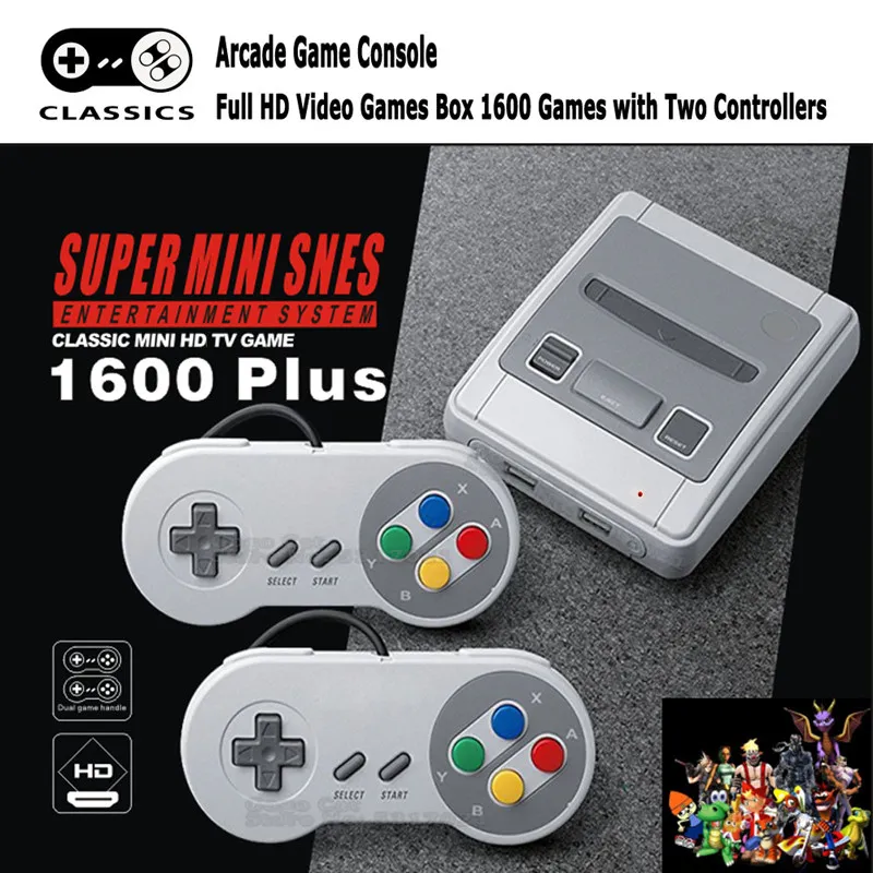 4K Arcade HD TV Retro Nostalgic host Game Console Handheld Mini 64 Bit can store 1600 in 1 Gaming Controller Portable Gift