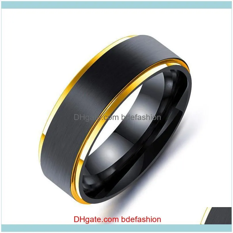 316L Titanium Steel ring jewelry women rings mens jewelry rings engagement ring for women rainbow gold edge jewelry