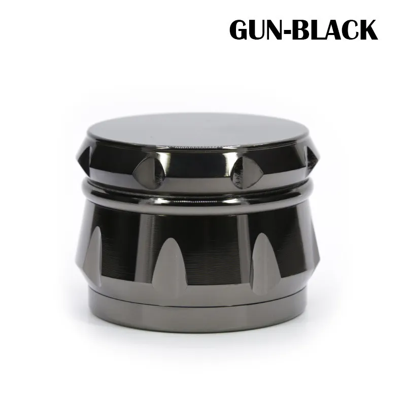 Other Smoking Accessories Herb Grinders 63MM 4 LAYERS New Style Concave metal Diameter Zinc Alloy Diamond Shape Chamfer Side