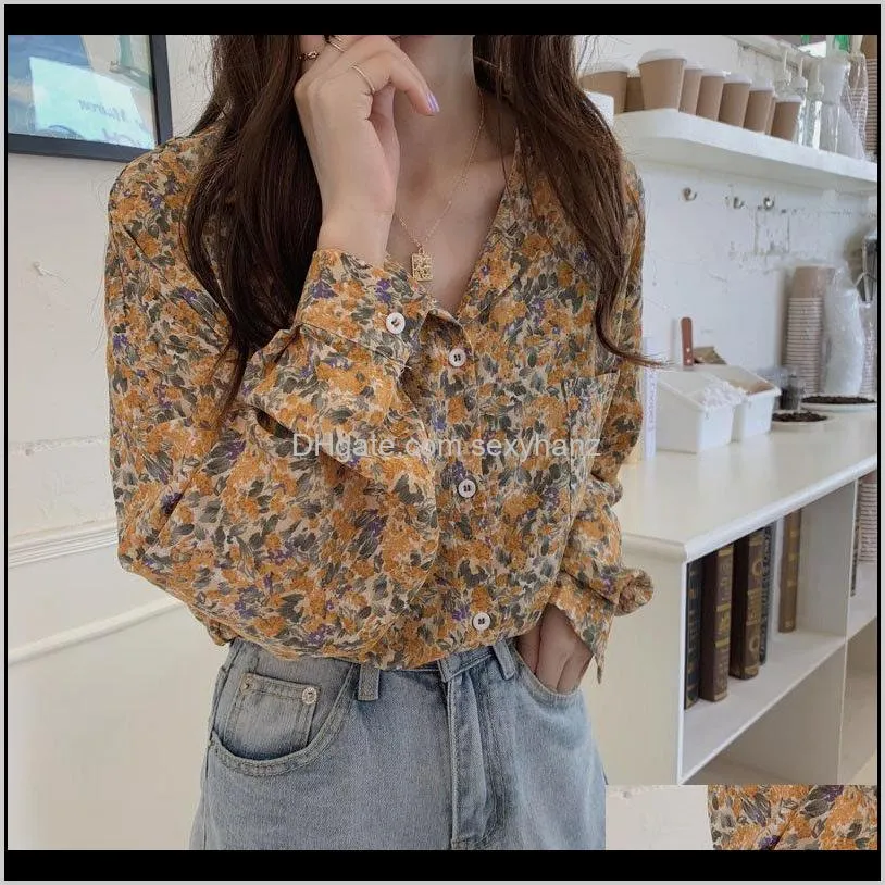 alien kitty korean loose chic thin screen gentle women cardigans 2020 flowers high quality all match slim casual blouses bfyp#