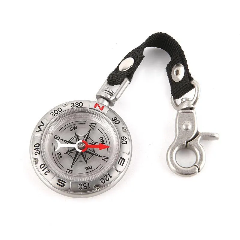 Utomhus Gadgets Vintage Pocket Watch Zinc Alloy Compass Keychain Camping Vandring Nautical Survival Tools Friend Gift Adventure