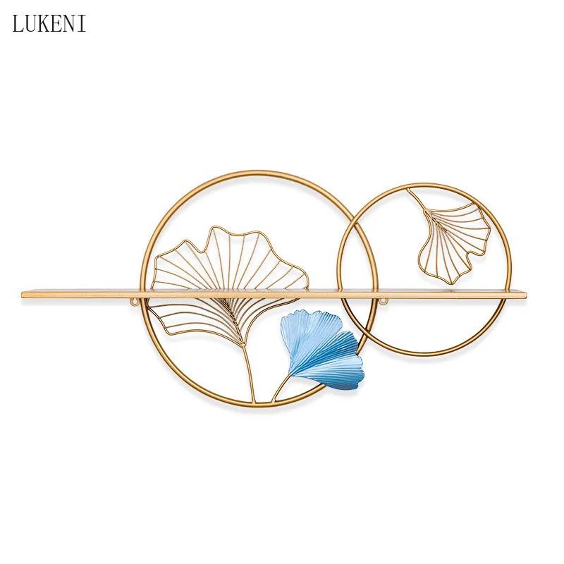Chinois en fer tridimensionnel en fer pendentif salon lumineux luxe décoration de luxe mur de rangement suspendu 210414