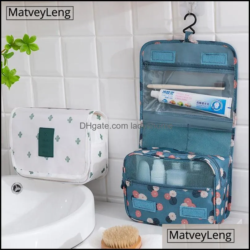 Makeup Bags Travel Cosmetic Bag Toiletries Organizer Waterproof Storage Neceser Hanging Bathroom Wash Bag Makeup Organizer HWD7162