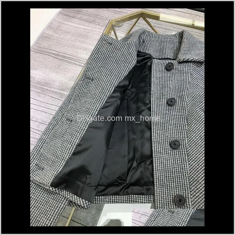 2020 autumn winter new luxury design warm fashion coat pant super classic casual all-match temperament lady suit shipping