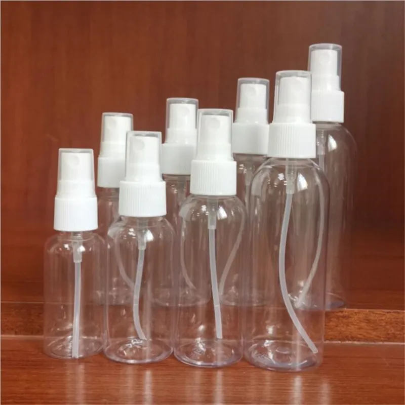 5ml 10ml 20ml 30ml 50ml 60ml 100ml Refillable Plastic Fine Mist Perfume Bottle Make up Clear Empty Spray Bottles Cosmetic PET Container