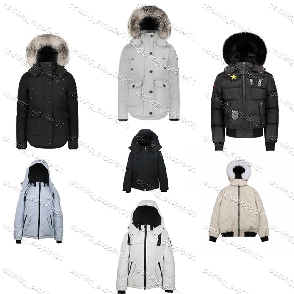 Jackets de inverno de alta qualidade masculina suétera Roupa Real Wolf Peur Fashion grossa quente casual 90% pato branco doudoune homme casacos com capuz