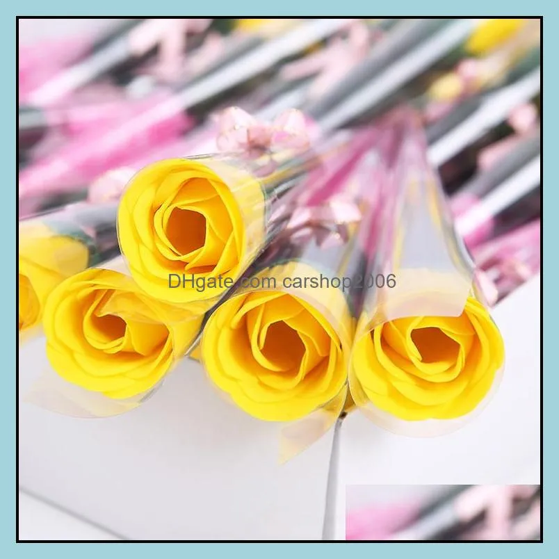 new Artificial soap Flowers Rose Valentines Day gifts Wedding flower Party home hotel Favors Decorations wedding bridal bouquets