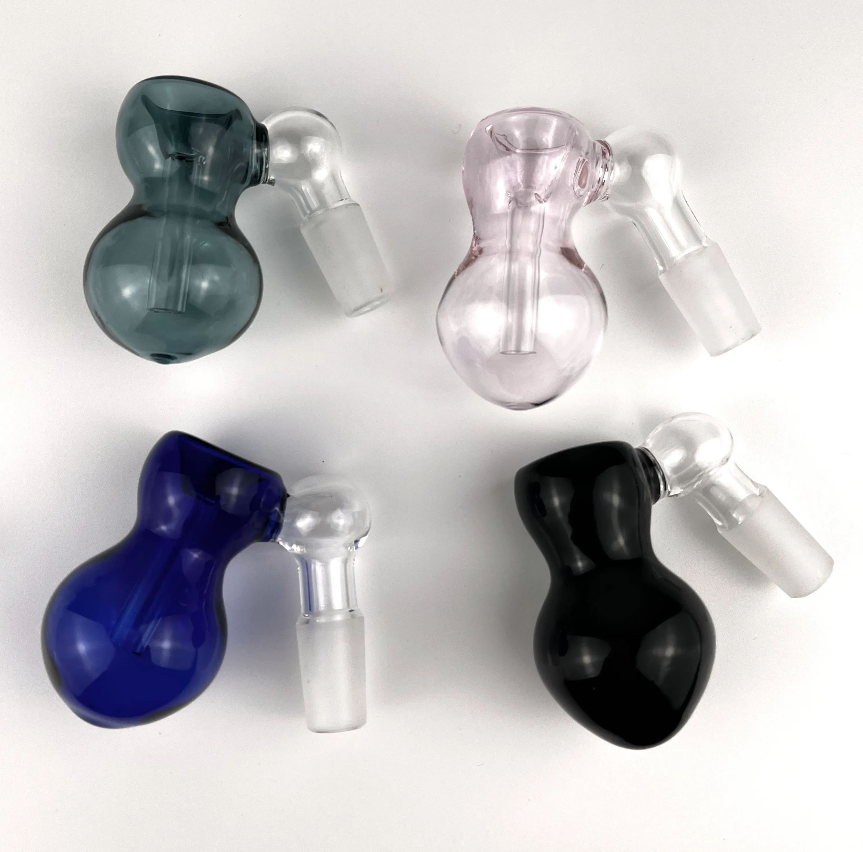 Color Glass Ash Catcher Bowl Bubbler For Smoking Pipes Calabash Ashcatcher Bowls Gourd Percolator Water Bongs Dab Rigs