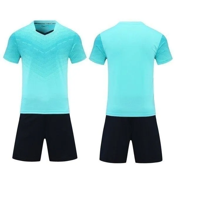 Blank Soccer Jersey Uniform Personalized Team Shirts med Shorts-tryckt designnamn och nummer 129