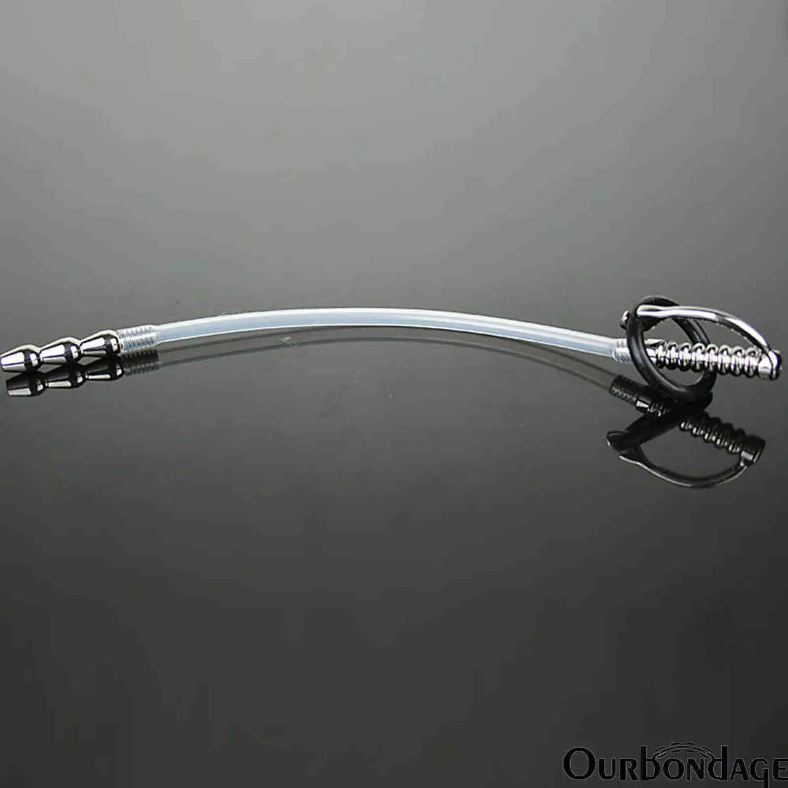 NXY Sex Adult toy Ourbondage Stainless Steel Rubber Pipe Snake Shape Urethral Catheter Chastity Insert Dilator_voghion.com