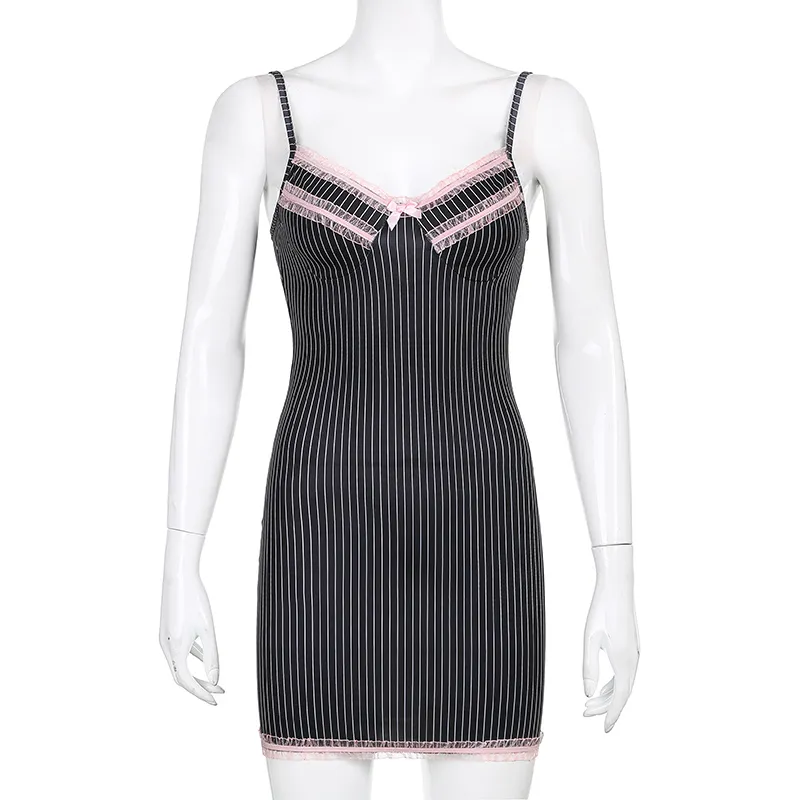 Lace Striped Dress (23)