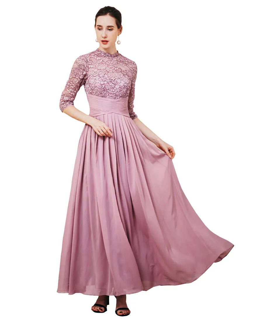 Mother Of The Bride/Groom Dress That Hide Belly Fat, Lace Corset Long  Sleeve Formal Muslim Wedding Guest Evening Gown From 89,42 €