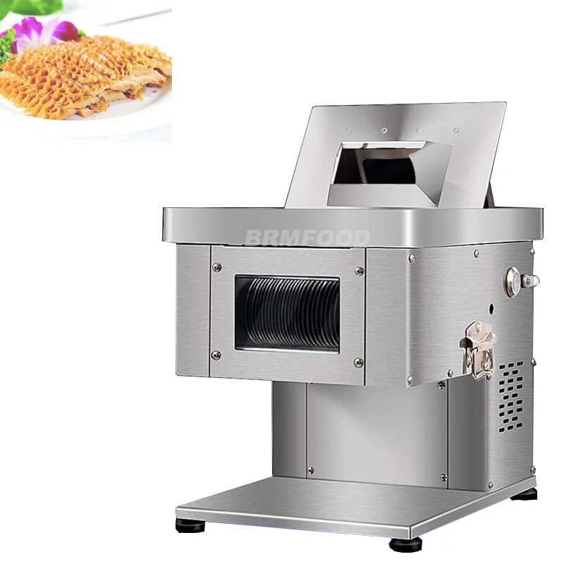 220V Commercial Shred Dicing Machine Meat Slicer Stainless Steel Fully Automatic Electric Vegetable Cutter Grinder 1100W