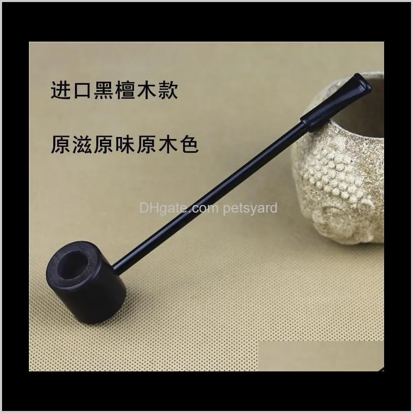high-grade imported ebony wood pipe smoking large quantity can be printed logo pipes