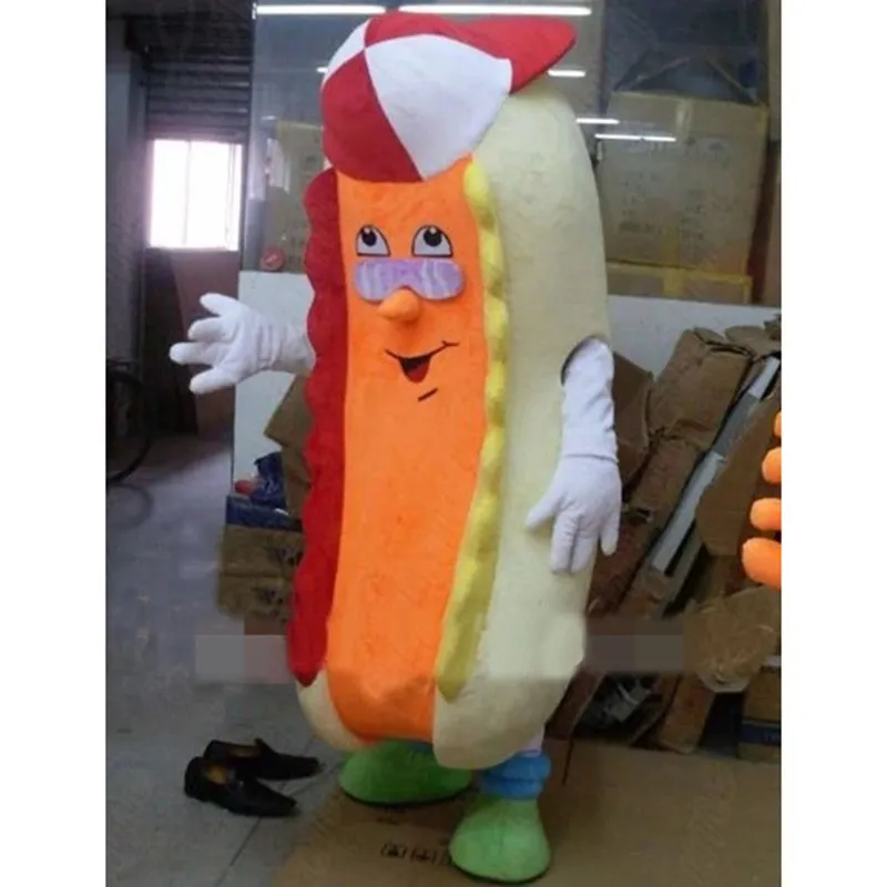 Stage Performance Hot Dog Mascotte Kostuum Halloween Kerst Fancy Party Stripfiguur Outfit Pak Volwassen Vrouwen Mannen Jurk Carnaval Unisex Volwassenen